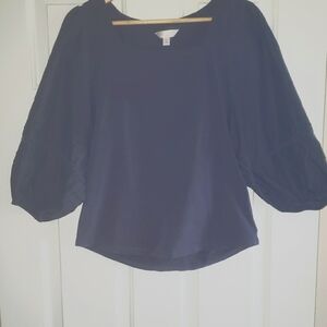 LC Lauren Conrad Blue 3/4 Bell Sleeve Small
